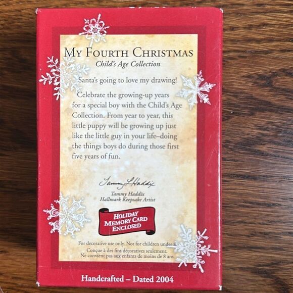 Vintage 2004 New in box Hallmark My Fourth Christmas Keepsake ornament - Picture 2 of 5